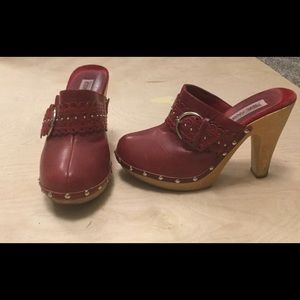 Red! Michael kors red clogs size 8